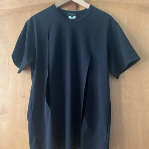 black Comme des Garcons Homme Plus vertical slits t-shirt size M